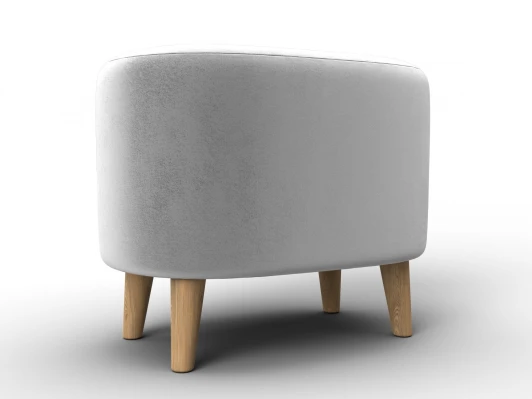 132357 Пуф 003 (ДСП,Фанера/Дерево/Велюр/Молочный) Лига Диванов 132357