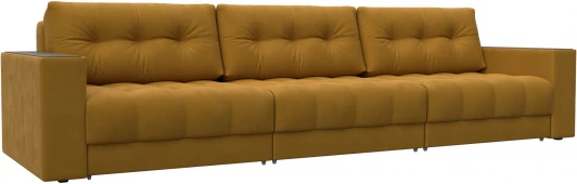 128427 Диван прямой с декором Лига-049 НПБ Лонг Лига Диванов (Велюр) арт.128427