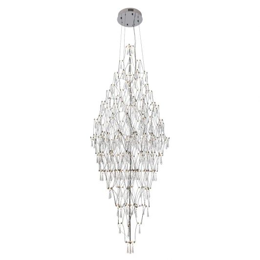 ML.7826.800P CR Подвесная люстра светодиодная хрустальная с пультом с регулировкой цветовой температуры Modelux ML.7826.800P CR