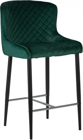 8297S-LML-CHRISTIAN 65, цвет сиденья зелёный велюр (V108-64), цвет основания черный Стул полубарный DOBRIN CHRISTIAN'65 (черные ножки, зеленый велюр (V108-64))