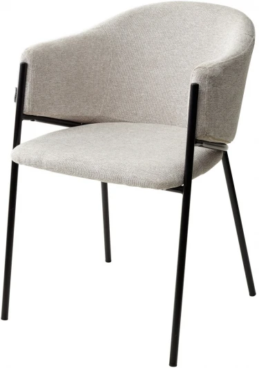 628M03771 Стул DILL WZ2042-02 светло-бежевый фактурный велюр / черный каркас