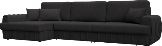 129313L Диван угловой Лига-057 НПБ Лонг угол левый Лига Диванов (Замша) арт.129313L