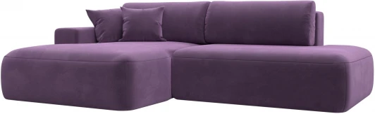 121406L Диван угловой Лига-036 НПБ Модерн левый угол (Сиреневый/Микровельвет) Лига Диванов арт.121406L