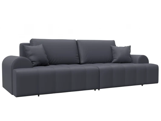 131123 Диван прямой Лига-080 (ДСП/Пластик/Экокожа/Серый) Лига Диванов 131123