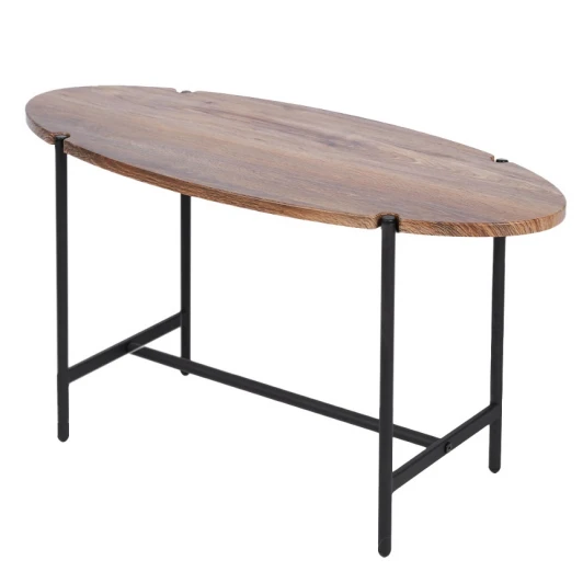 009496 Стол журнальный МеталлАрт М025 коричневый дуб/черный Mebelik 009496