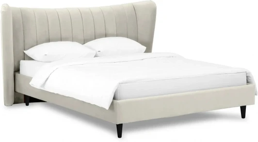 574757 Кровать Queen II Agata L ОГОГО (арт.574757), (Ткань/Белый)