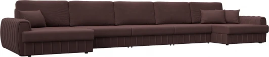 129370 Диван П-образный Лига-057 НПБ МегаЛонг Лига Диванов (Замша) арт.129370