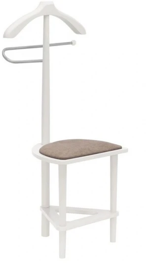005997 Вешалка костюмная с сиденьем В 26Н белый от фабрики Mebelik