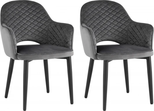 УТ000038675 Стул Stool Group Венера диамант велюр серый 2 шт