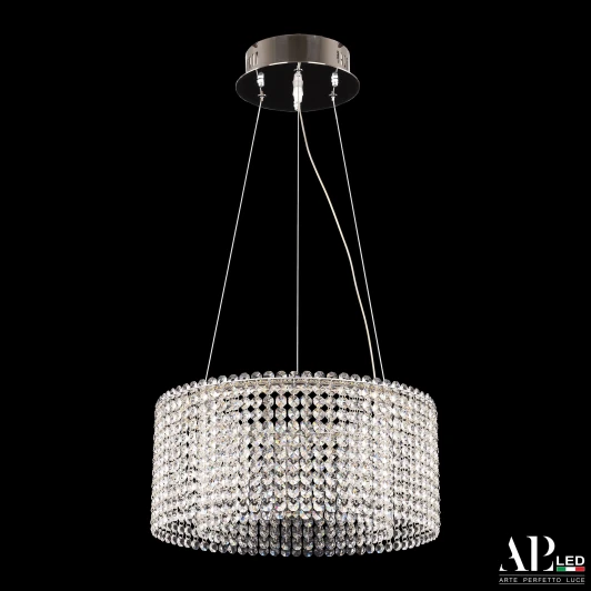 SH02.40.A.Ni.4000 Подвесная люстра светодиодная APL LED Sicilia SH02.40.A.Ni.4000 (220V, хрусталь, на тросе)