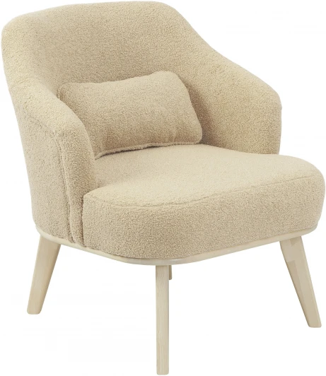 009288 Кресло Комфорт 5 ткань барни крем, каркас лак Mebelik арт.009288