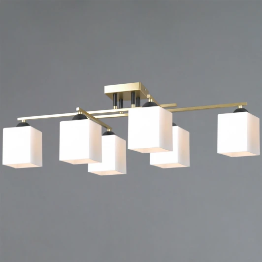 IL0617-6CSQ-25 GD NAPLES Потолочная люстра на штанге ILLUMICO IL0617-6CSQ-25 GD NAPLES