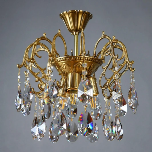 8888/3 PL AB Tear Drop Подвесная люстра Ambiente by Brizzi Alicante 8888/3 PL AB Tear Drop (220V, на цепи)