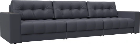 128436 Диван прямой с декором Лига-049 НПБ Лонг Лига Диванов (Экокожа) арт.128436