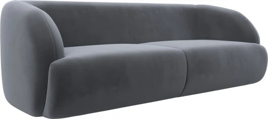 122203 Диван прямой Лига-041 (Серый/Велюр) Лига Диванов арт.122203