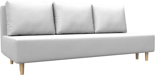 121096 Диван прямой Лига-033 (Белый/Экокожа) Лига Диванов арт.121096