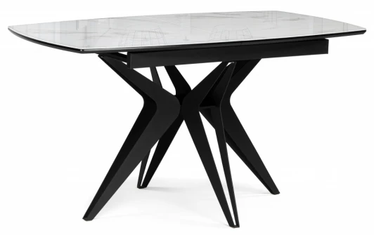 613332 Кухонный стол Notta Риполь (Металл,Стекло/Черный) арт.613332