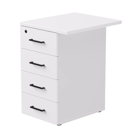 254T1203W3 Тумба приставная Everprof EVO (ЭВО) с топом 510х600x755 Белый 254T1203W3