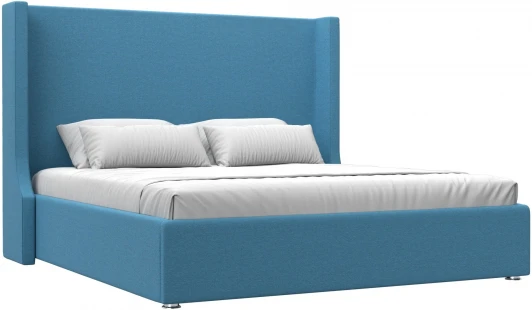 123619 Кровать интерьерная Ларго 180 (Голубой/Рогожка) Лига Диванов арт.123619