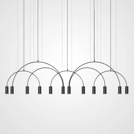 ARC01 Подвесной светильник Arc 12 Black ImperiumLoft Arc01 (212845-26) (220V, на тросе)