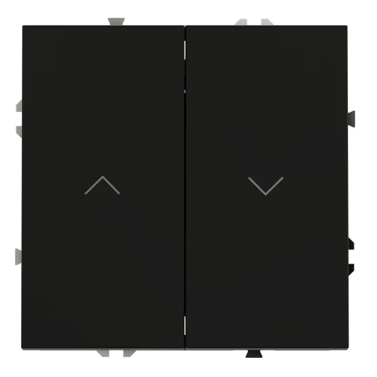 VLS020708 Выключатель встраиваемый Voltum S70 для жалюзи 10А, (черный матовый)