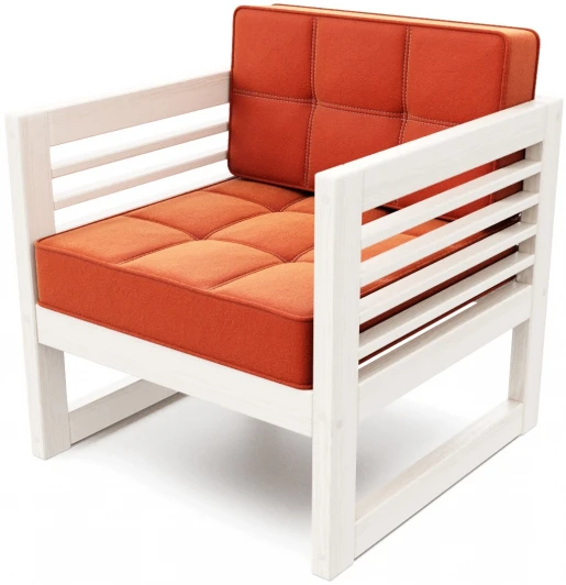 21926 Кресло Arsko Сега беленый дуб велюр оранжевый