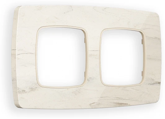 OF940602 Рамка Ambrella Volt OMEGA Opera (Серо-бежевый мрамор) 2-ая OF940602