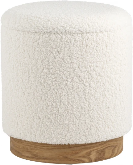 УТ000035336 Пуф с ящиком Долли S тедди белый УТ000035336
