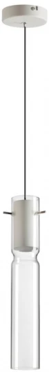 5058/5LB Подвесной светильник Odeon Light Scrow 5058/5LB PENDANT белый/прозрачный/металл/стекло LED 5W 3000K (220V, на проводе, круглые)