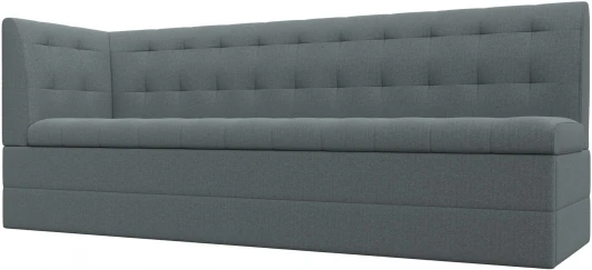 122436L Диван кухонный Бриз с углом слева (Серый/Рогожка) Лига Диванов арт.122436L