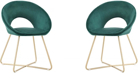HSBI_DC2124_green_2 Набор из 2 стульев Balance Nexus Hesby Велюр/Зеленый арт.HSBI_DC2124_green_2