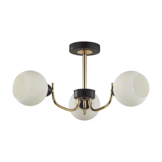 5642/3C Потолочная люстра на штанге в форме шара Lumion Bliss 5642/3C чёрный, золотой E27 3*60W 220V (шар)
