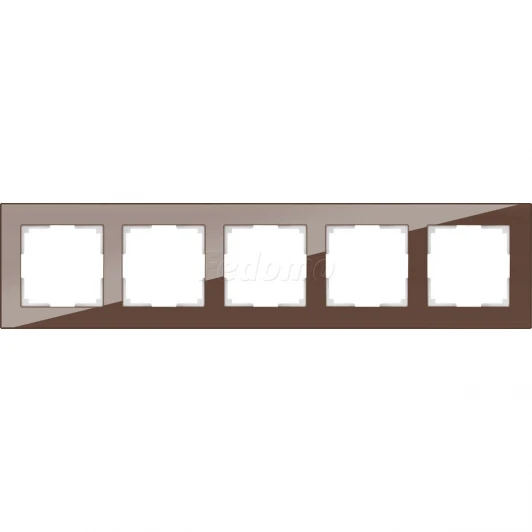 WL01-Frame-05 Рамка на 5 постов Werkel Favorit, мокко