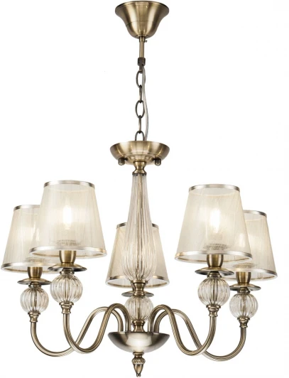 FR2685PL-05BZ Подвесная люстра Freya Inessa FR2685PL-05BZ (220V, на цепи)