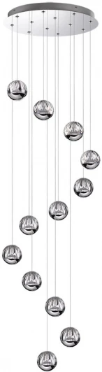 5100/60L Каскадная люстра Odeon Light Sono 5100/60L хром/прозрачный/акрил LED 60W (12*5W) 4000K (220V, на проводе)