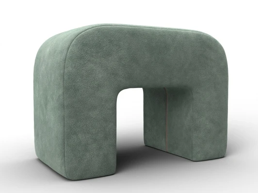 132522 Пуф 008 (ДСП,Брус,Фанера,Велюр/Зеленый) Лига Диванов 132522