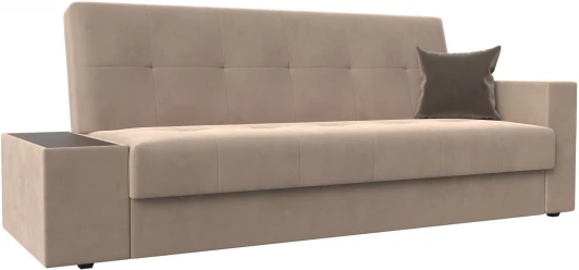 118473L Диван-книжка Лига-020 стол слева (Бежевый,Коричневый/Велюр) Лига Диванов арт.118473L