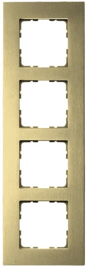 G1004AG Рамка на 4 поста (алюминий шампань) Jasmart G-Metal G1004AG