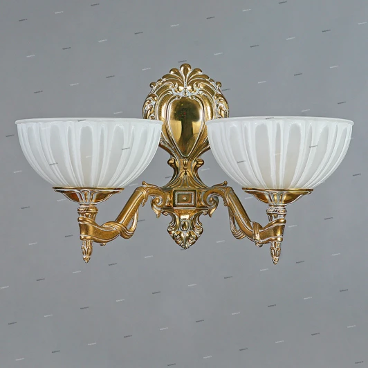 02228/2 WP Бра Ambiente by Brizzi Navarra, 2 плафона, золото с белым