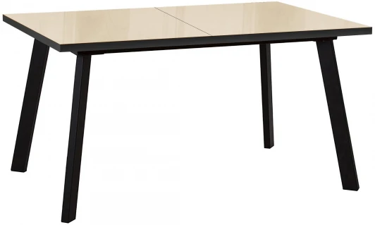 00-00062745 Стол HBS140 стекло крем/ опоры черные Dikline 00-00062745
