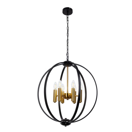 A7013SP-6BK Подвесная люстра Arte Lamp Castula A7013SP-6BK (220V, на цепи, шар, клетка)