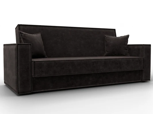 127448 Диван-книжка Куба (ДСП,ЛДСП/Пластик/Велюр/Коричневый) Лига Диванов 127448