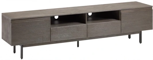 093687 Тумба под телевизор La Forma (ex Julia Grup) Indiann (Черный,Серый/ Шпон,МДФ,Дерево,Акация)