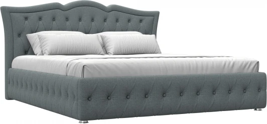 123069 Кровать интерьерная Герда 180 (Серый/Рогожка) Лига Диванов арт.123069