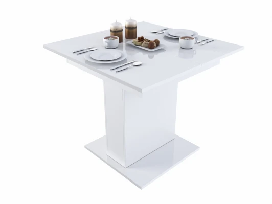 5238901201 Стол раскладной TURIN-4 (Квадратный) Белый Глянец от фабрики Слайн
