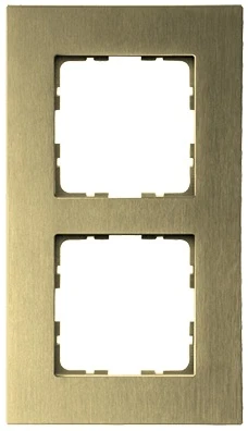 G1002AG Рамка на 2 поста (алюминий шампань) Jasmart G-Metal G1002AG
