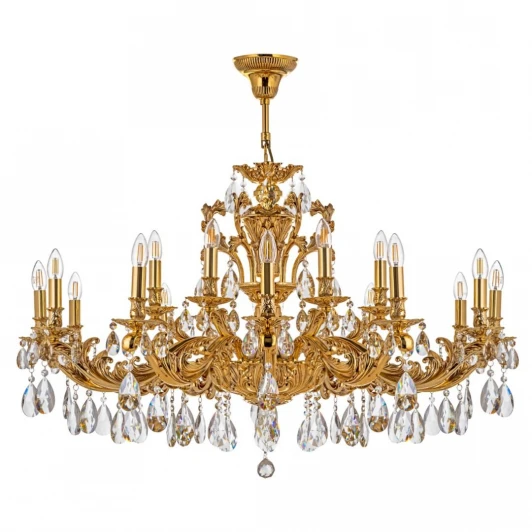 Soprano E 1.1.18.600 CG Подвесная большая люстра Dio D'Arte Soprano E 1.1.18.600 CG (220V, хрусталь, на цепи, подсвечник, свеча)