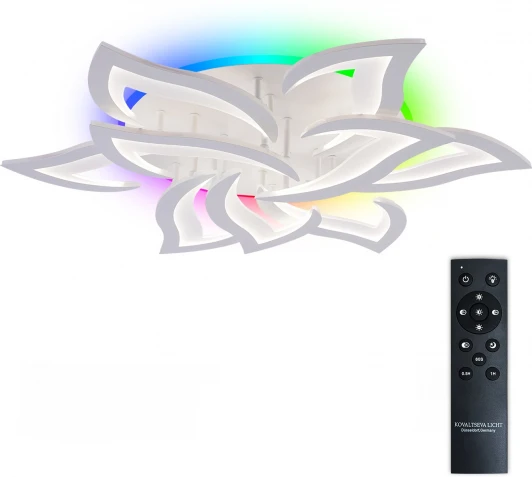 LED LAMPS 81435 Потолочная люстра светодиодная с пультом ДУ 162W с RGB, белый, LED Natali Kovaltseva Olimp LED LAMPS 81435 (220V)