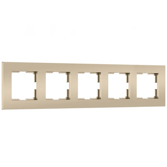 W0052911 Рамка на 5 постов Slab (шампань софт) Werkel W0052911 (a071629)
