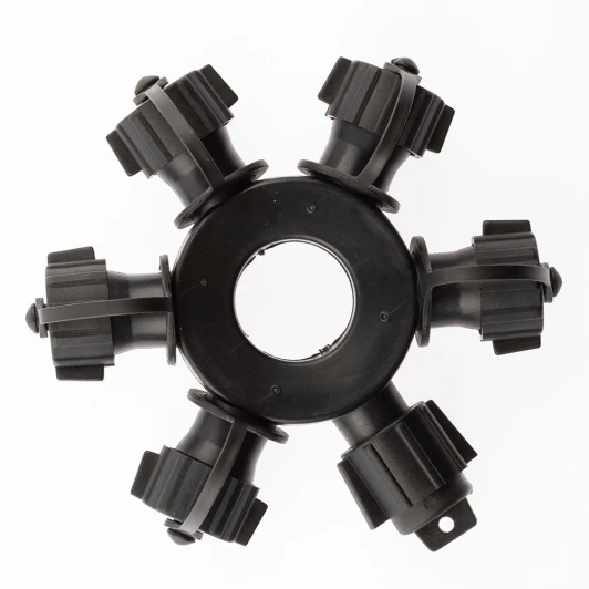 ERAPS-OR Разветвитель для гирлянд круговой 6 гнезд (черный) ЭРА ERAPS-OR